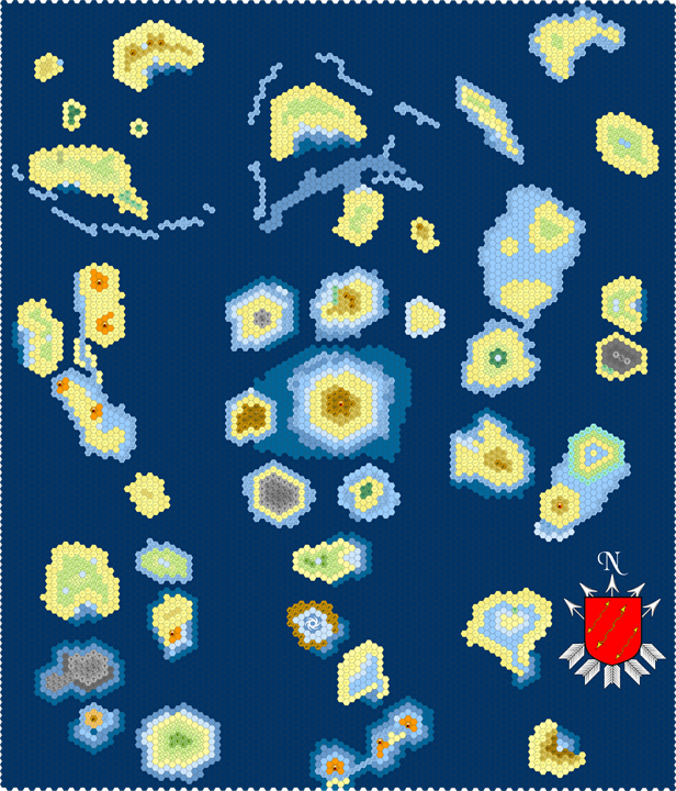 Storm Island Chain with compass rose
