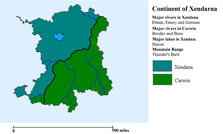 Xendarna Political Map